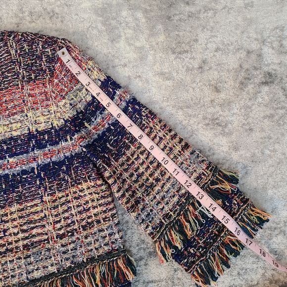 St. John Ellah Tweed Knit Short Jacket Size 10 - Picture 8 of 9